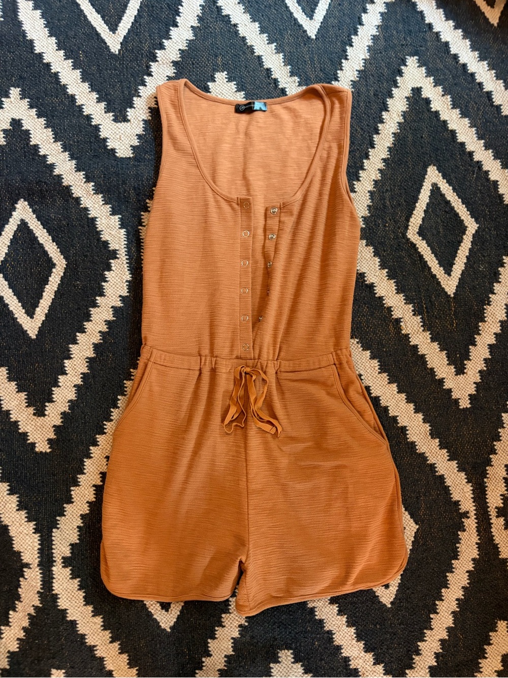 Pretty Garden Sleeveless Knit Romper in Brown